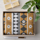 Blume Grenzstreifen Diamond-Boho Blumenmuster Seidenpapier (Geschenk)