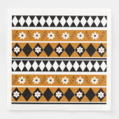 Blume Grenzstreifen Diamond-Boho Blumenmuster Serviette (Vorderseite)