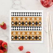 Blume Grenzstreifen Diamond-Boho Blumenmuster Serviette (Beispiel)