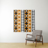 Blume Grenzstreifen Diamond-Boho Blumenmuster Wandteppich (Beispiel (Horizontal))