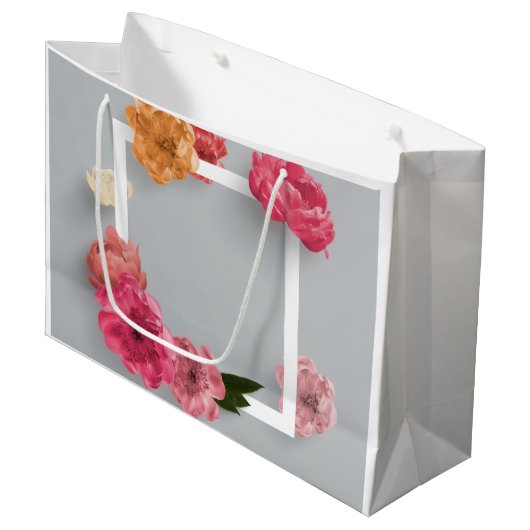 Blume Große Geschenktüte (Vorderseite Schrägansicht)