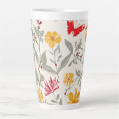 Blume Große Latte Tasse (Vorderseite)