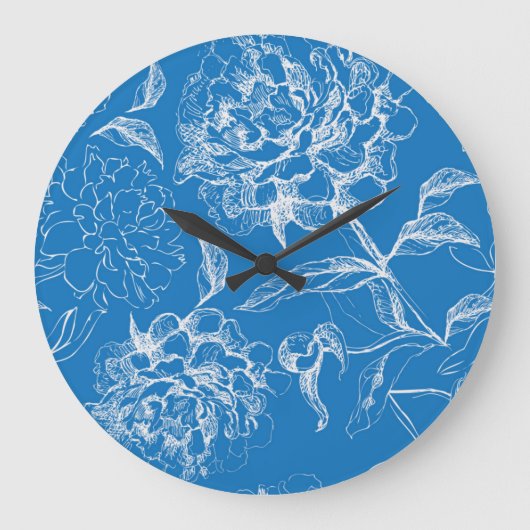 Blume Große Wanduhr (Vorderseite)