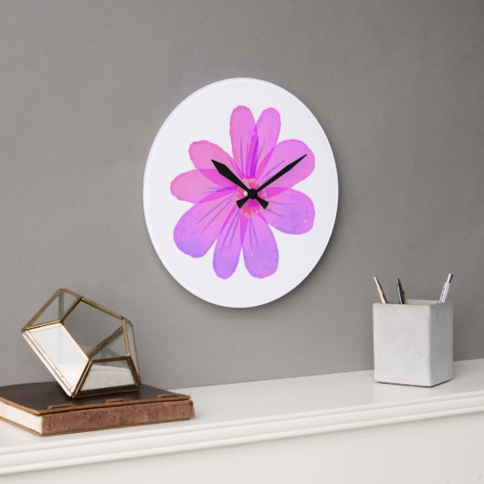 Blume Große Wanduhr (Büro)