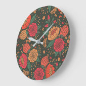 Blume Große Wanduhr (Winkel)