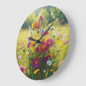 Blume Große Wanduhr (Winkel)