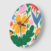 Blume Große Wanduhr (Winkel)
