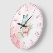 Blume Große Wanduhr (Winkel)