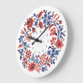 Blume Große Wanduhr (Winkel)