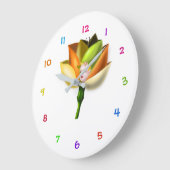 Blume Große Wanduhr (Winkel)