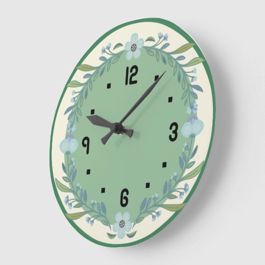 Blume Große Wanduhr (Winkel)