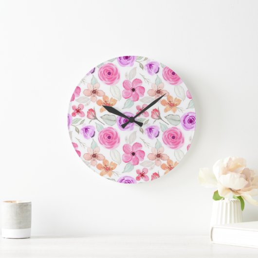 Blume Große Wanduhr (Zuhause)