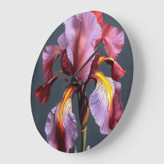 Blume Große Wanduhr (Winkel)