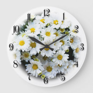 Blume Große Wanduhr