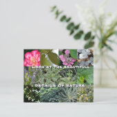 Blume-Grün-Grün-Frühling-Frühstück Postkarte (Stehend Vorderseite)