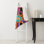 Blume grün orange und lila Geometrisch ethnisch Sherpadecke (Beispiel)