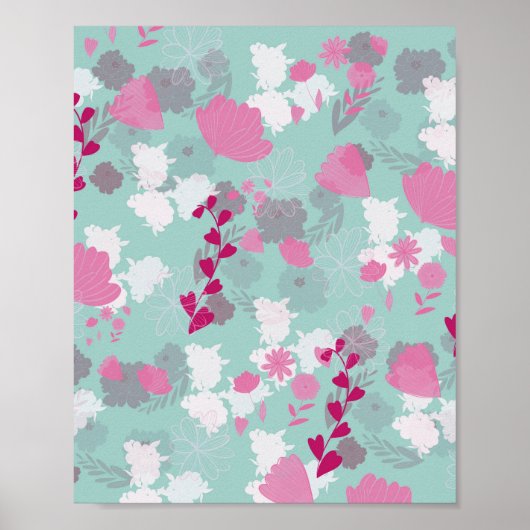 Blume grün poster (Vorne)