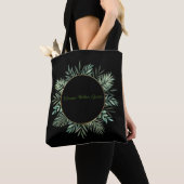 BLUME GRÜN SCHWARZ MIT DEDICATION TOTE BAG TASCHE (Von Nahem)