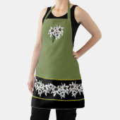 Blume Grüne und Schwarze Edelweiss Erwachsene Schü Schürze (InSitu)