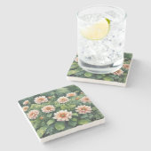 Blume Grüne Weinroute Mendrisiotto Steinuntersetzer (Seitenansicht)