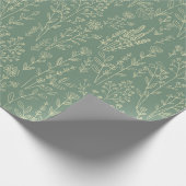 Blume Grünes botanisches Geschenk Geschenkpapier (Ecke)