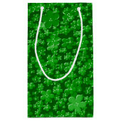 Blume, grünes GIFT BAG S Kleine Geschenktüte (Rückseite)