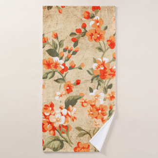 Blume Grunge Art Badehandtuch
