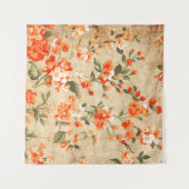 Blume Grunge Art Wandteppich (Vorderseite (Horizontal))