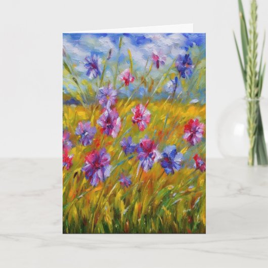 Blume Grußkarte 5 Feiertagskarte (Vorderseite)