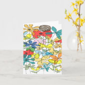 Blume Grußkarte - Collage Karte (Gelbe Blume)