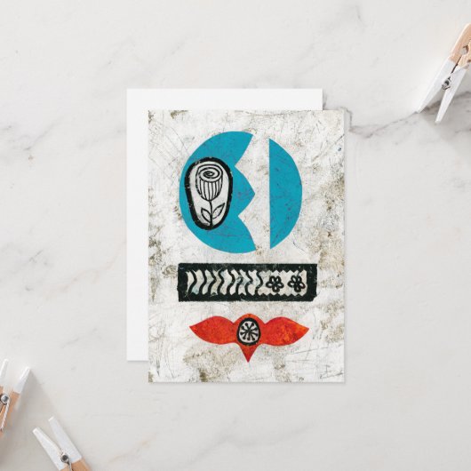 Blume-Grußkarte Karte (Vorderseite/Rückseite Beispiel)