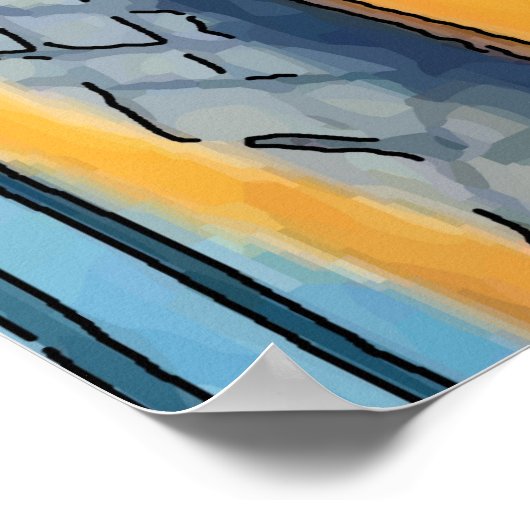 Blume Guitar & Gold Fish Poster (Ecke)