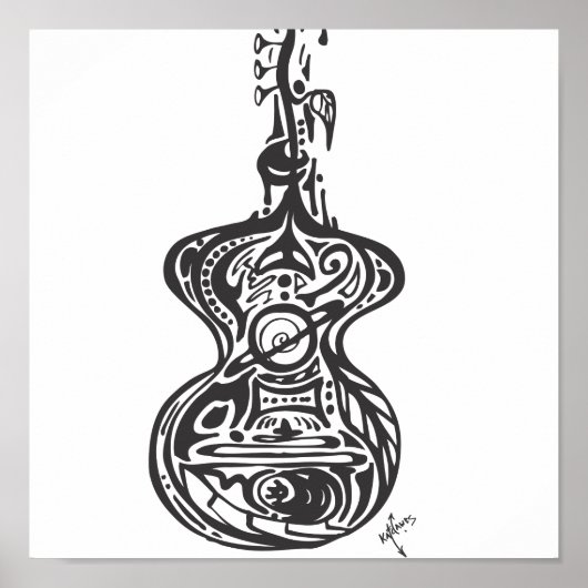 Blume Guitar Poster (Vorne)