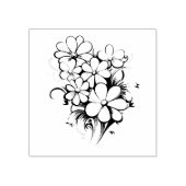 Blume Gummistempel (Prägung)