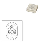 Blume Gummistempel (Stempel)