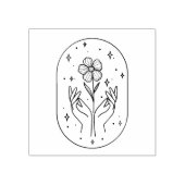 Blume Gummistempel (Prägung)