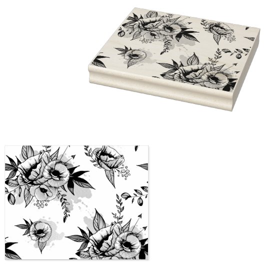 Blume Gummistempel (Stempel)