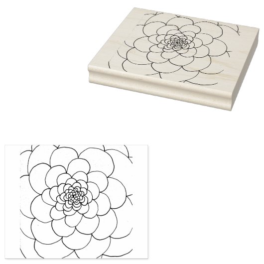 Blume Gummistempel (Stempel)