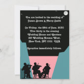 Blume Hair Heads Black Pink Musicians Wedding Einladung (Rückseite)