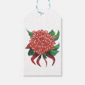 Blume Handgezeichnete Waratah-Aufkleber Geschenkanhänger (Vorderseite)