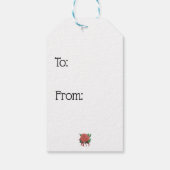 Blume Handgezeichnete Waratah-Aufkleber Geschenkanhänger (Rückseite)