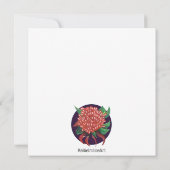 Blume Handgezeichnete Waratah Einladung (Rückseite)