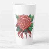 Blume Handgezogene Waratah Wasserflasche Milchtasse (Vorderseite)