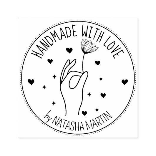 Blume Handmade by Liebe Gummistempel (Prägung)