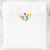 Blume Happy2 Herz-Aufkleber (Tasche)
