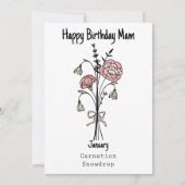 Blume Happy Birthday Card Karte (Vorderseite)