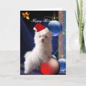 Blume "Happy Holidays" Feiertagskarte (Vorderseite)