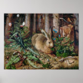 Blume Hasen Kunstwald Vintag Poster (Vorne)