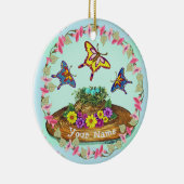 Blume Hat Bird Nest-Ornament Keramik Ornament (Rechts)