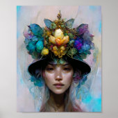 Blume Hat Fantasy Art Poster (Vorne)